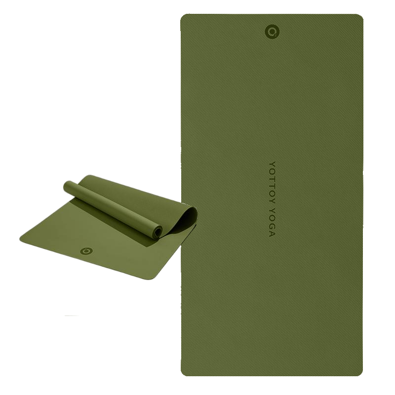 YOTTOY 抗菌瑜伽垫健身垫防滑减震静音家用加厚15mm yjdx2412x1A00015100f005 200*100cm  绿色（单位：条）