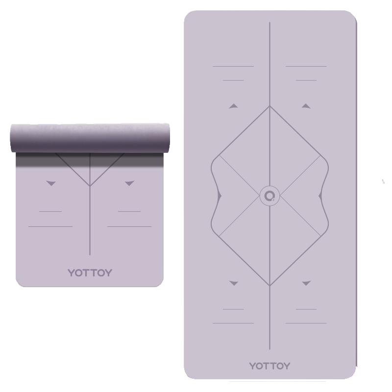 YOTTOY O系列体位线橡胶瑜伽垫68cm yjd233001a02 5mm  芋灰紫（单位：条）