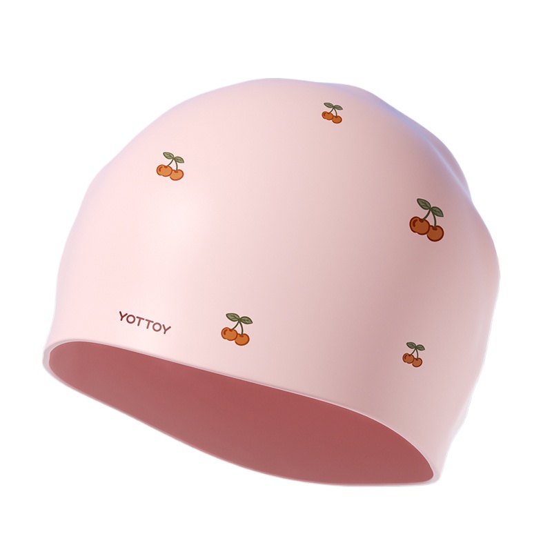YOTTOY 儿童硅胶泳帽 yyym2503x1A00023195a005 55g 粉漾樱桃（单位：顶）