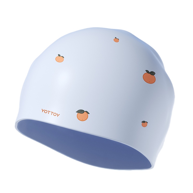 YOTTOY 儿童硅胶泳帽 yyym2503x1A00023195g010 55g  海盐橘子（单位：顶）