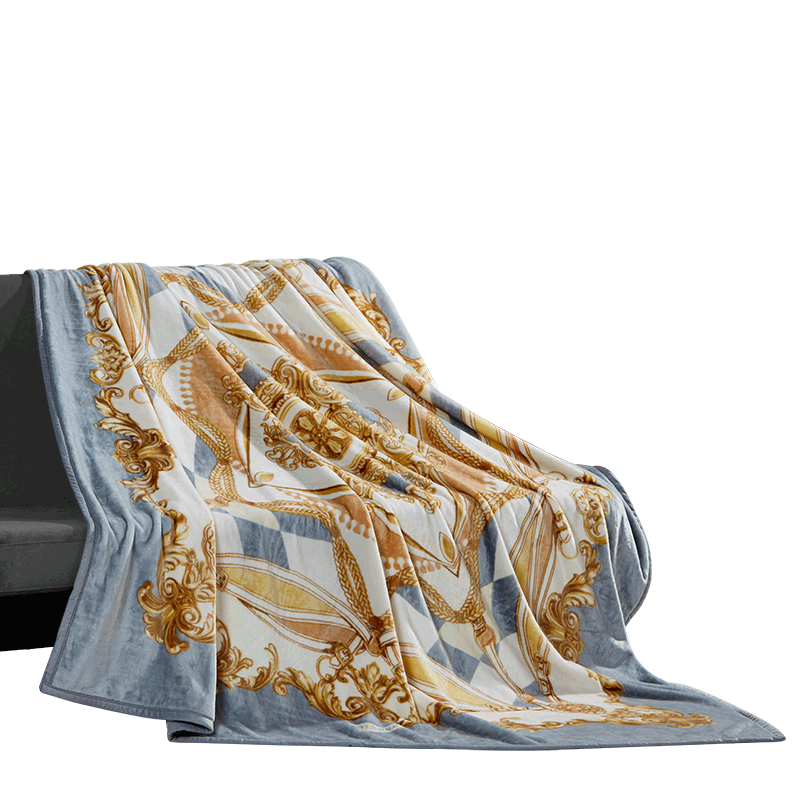 富安娜 家纺 爱美尔毛毯 180*200cm  灰色（单位：个）