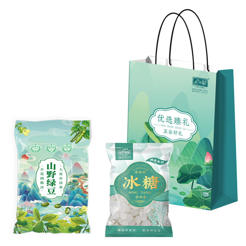 山野源粮 优选臻礼绿豆冰糖 SYYL 750g 灰绿色（单位：提）