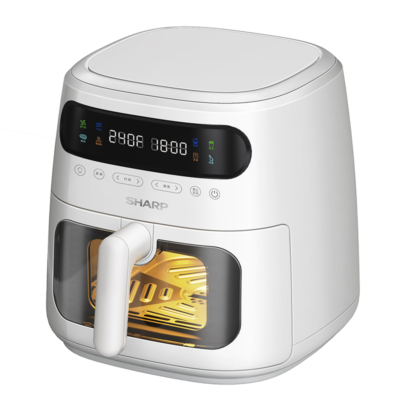 夏普（SHARP） 空气炸锅烤箱一体 大容量多功能全自动智能断电 KF-AF-E80VK-W 8L  白色（单位：台）