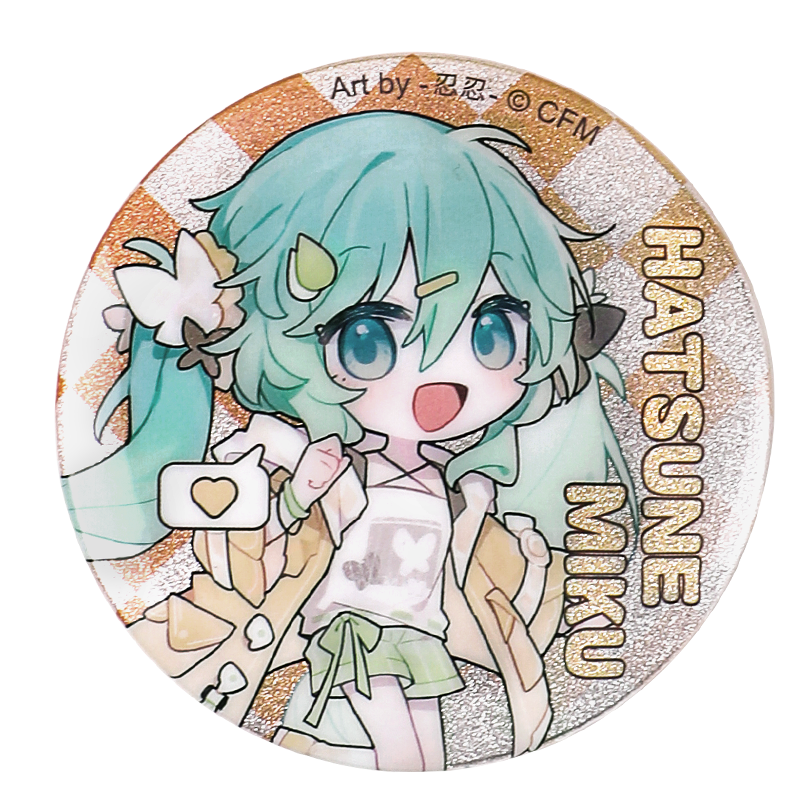 广博（GuangBo） 初音未来 马口铁徽章 CY997001 50mm 闪粉工艺 单个贴防伪标  混色（单位：个）