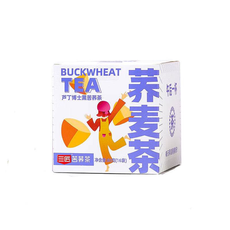 三匠 荞麦茶春夏热冷泡茶包养身茶泡水 黑苦荞茶麦香 16袋/盒（16*5g）*1盒 白色（单位：盒）