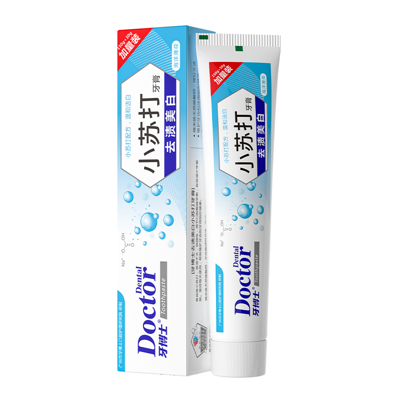 牙博士 牙膏 去渍美白小苏打调酸碱平衡减少牙菌斑 180g  水蓝色（单位：支）