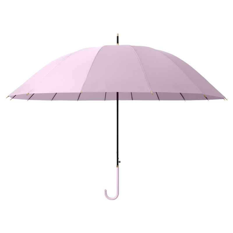 丰懋 大号雨伞半自动商务文艺小清新直杆雨伞 FXHJ01 86*104cm  熏衣紫16骨配色皮手柄长柄伞（单位：把）