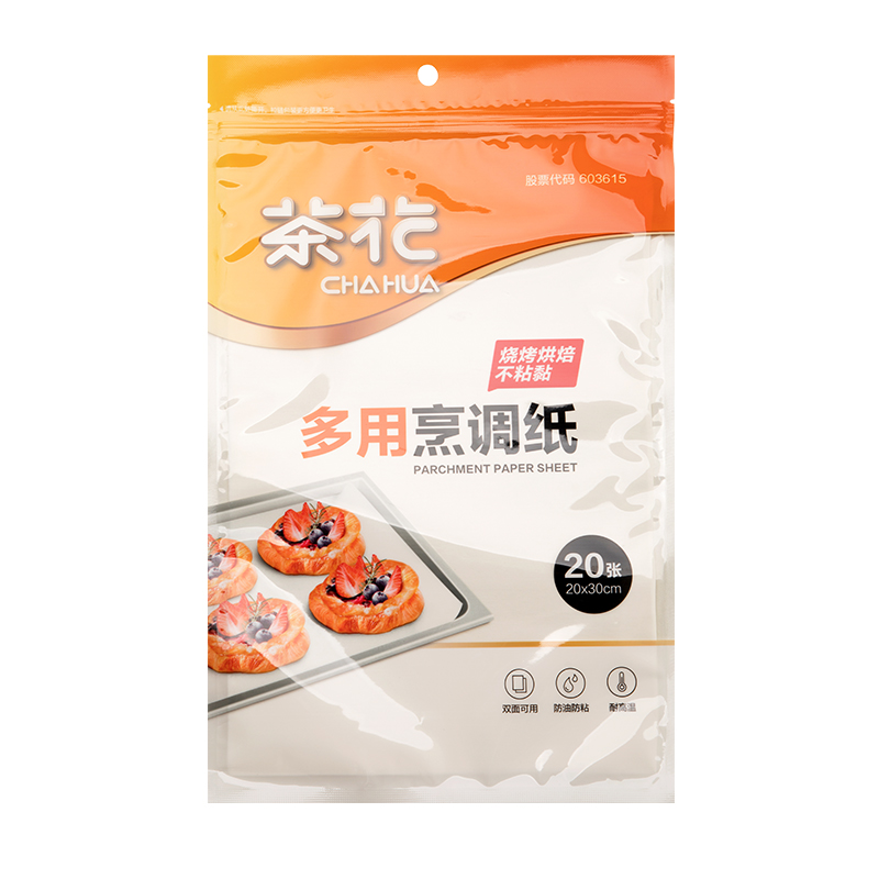 茶花（CHAHUA） 多用烹调纸20*30 331002 【1包20张】 本白色（单位：包）