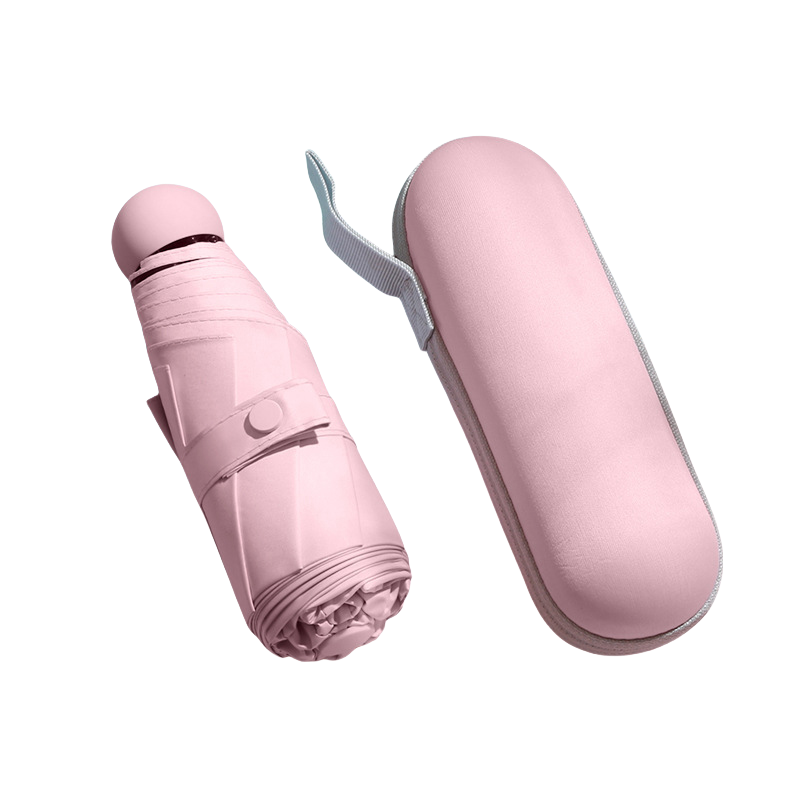 丰懋 遮阳防晒UPF50+太阳伞折叠防紫外线超轻晴雨两用雨伞 FXHJ5002 58*96cm 8骨加大胶囊伞浅粉（单位：把）