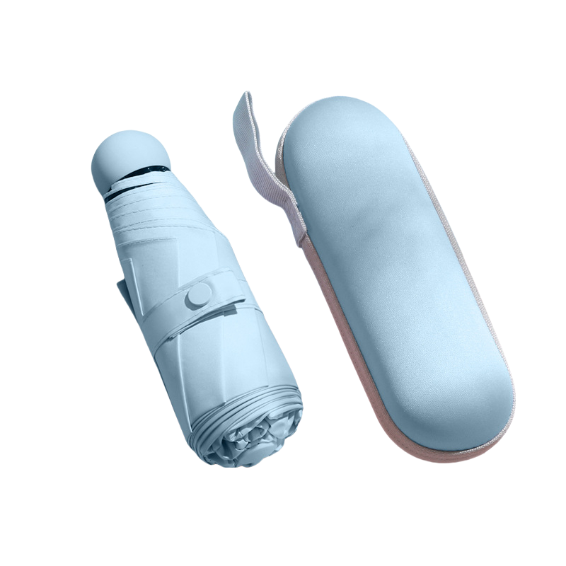 丰懋 遮阳防晒UPF50+太阳伞折叠防紫外线超轻晴雨两用雨伞 FXHJ5002 58*96cm  8骨加大胶囊伞浅蓝（单位：把）