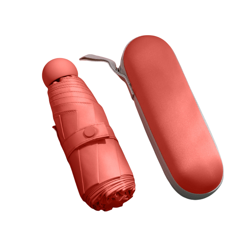 丰懋 遮阳防晒UPF50+太阳伞折叠防紫外线超轻晴雨两用雨伞 FXHJ5002 58*96cm  8骨加大胶囊伞西柚红（单位：把）