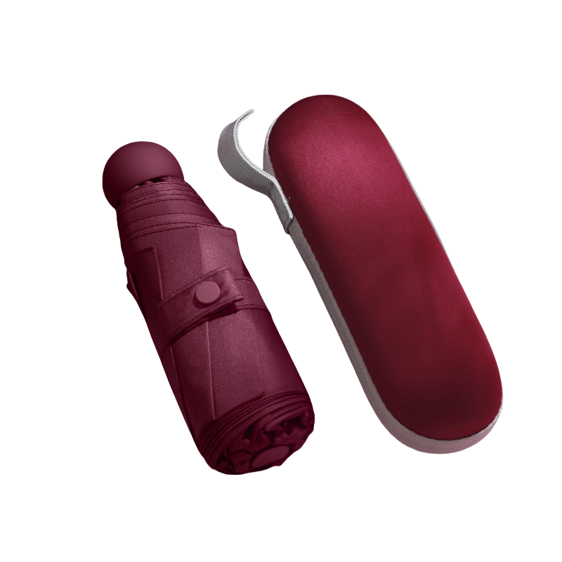 丰懋 遮阳防晒UPF50+太阳伞折叠防紫外线超轻晴雨两用雨伞 FXHJ5002 58*96cm  8骨加大胶囊伞酒红（单位：把）