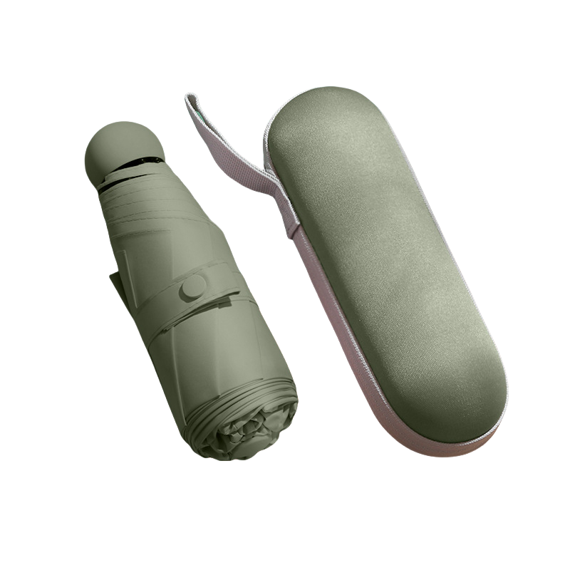 丰懋 遮阳防晒UPF50+太阳伞折叠防紫外线超轻晴雨两用雨伞 FXHJ5002 58*96cm  8骨加大胶囊伞豆沙绿（单位：把）