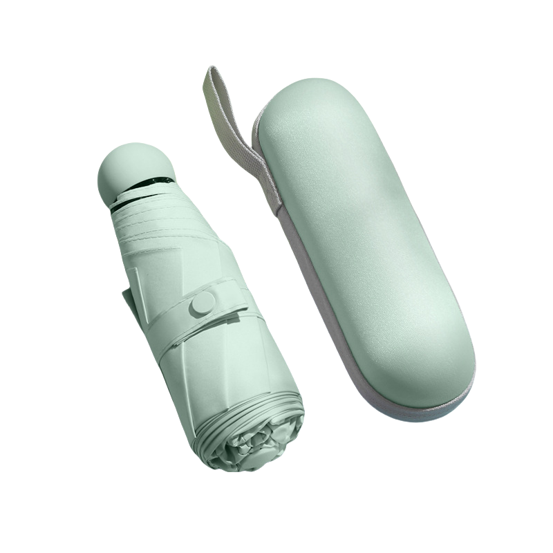 丰懋 遮阳防晒UPF50+太阳伞折叠防紫外线超轻晴雨两用雨伞 FXHJ5002 58*96cm  8骨加大胶囊伞浅绿（单位：把）