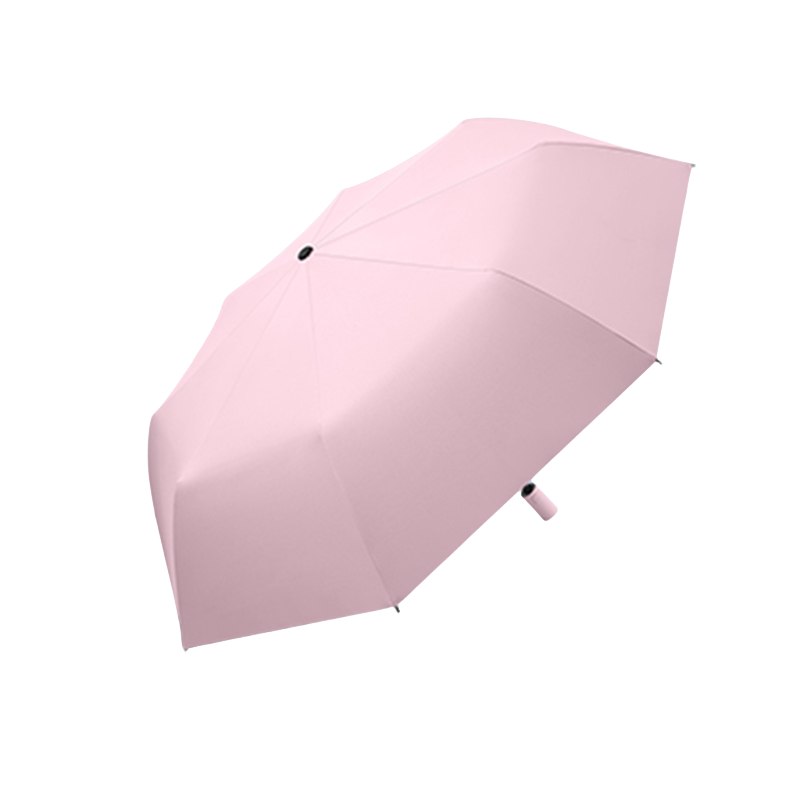 丰懋 黑胶防晒UPF50+折叠纯色两用遮阳雨伞 FXHJ20231006 56*98cm  全自动8骨珊瑚粉（单位：把）