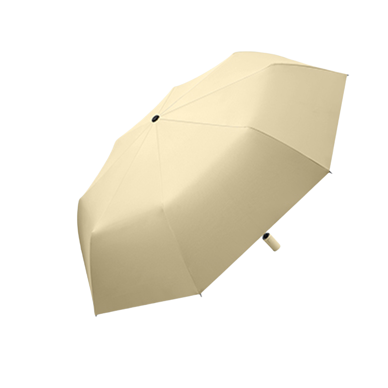 丰懋 黑胶防晒UPF50+折叠纯色两用遮阳雨伞 FXHJ20231006 56*98cm  全自动8骨浅鹅黄（单位：把）