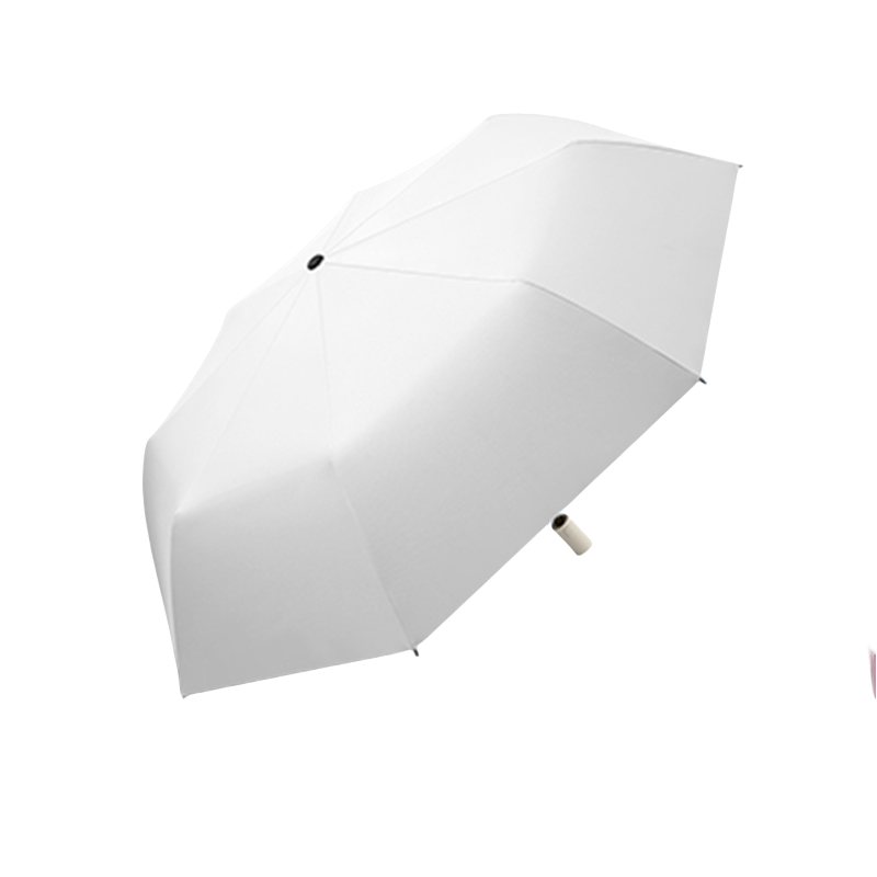 丰懋 黑胶防晒UPF50+折叠纯色两用遮阳雨伞 FXHJ20231006 56*98cm  全自动8骨皓月白（单位：把）