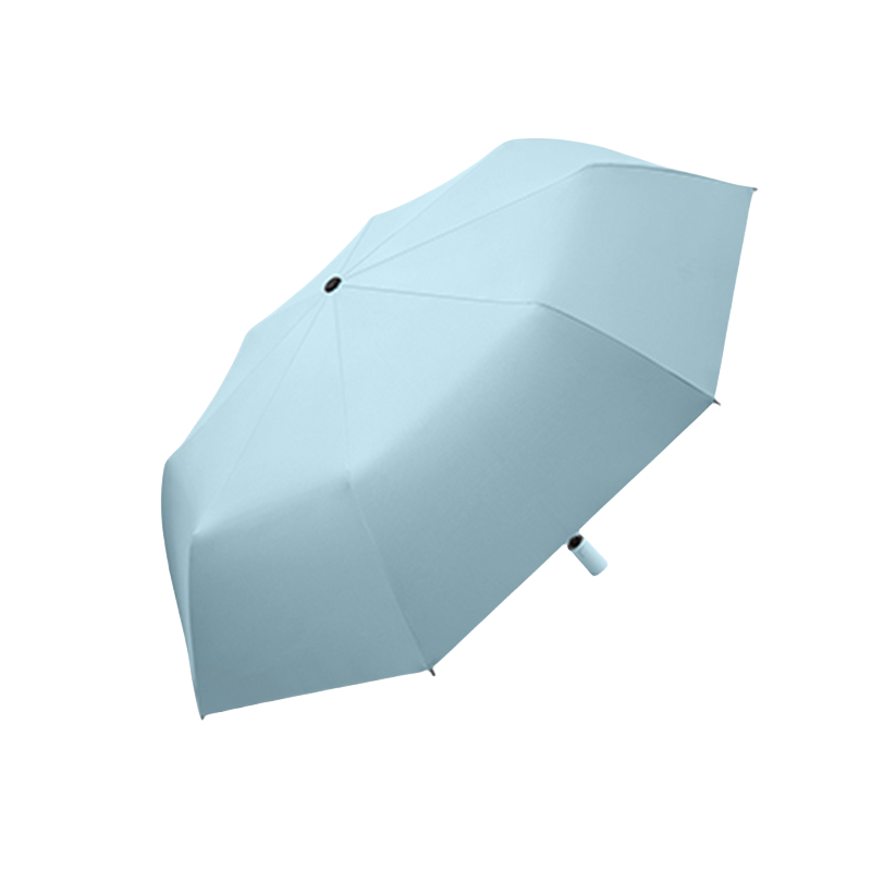 丰懋 黑胶防晒UPF50+折叠纯色两用遮阳雨伞 FXHJ20231006 56*98cm  全自动8骨天空蓝（单位：把）