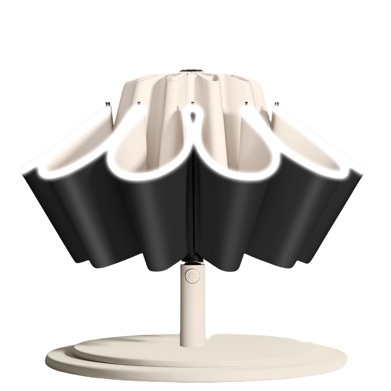 丰懋 防晒UPF50+遮阳伞大号自动反向收伞带高亮反光条安全雨伞 FXYB21 64*106cm  20骨梧桐米（单位：把）