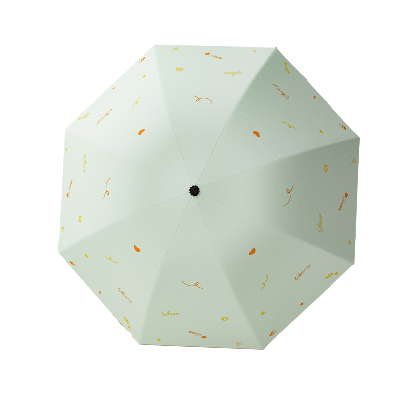 丰懋 小清新黑胶防晒UPF50+太阳伞晴雨两用雨伞 FXYB17 67*97cm 常规流星嫩芽绿（单位：把）