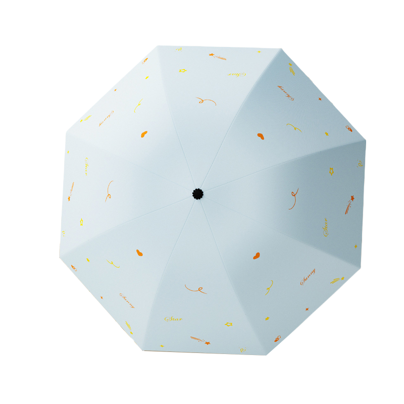 丰懋 小清新黑胶防晒UPF50+太阳伞晴雨两用雨伞 FXYB17 67*97cm  常规流星晴空蓝（单位：把）