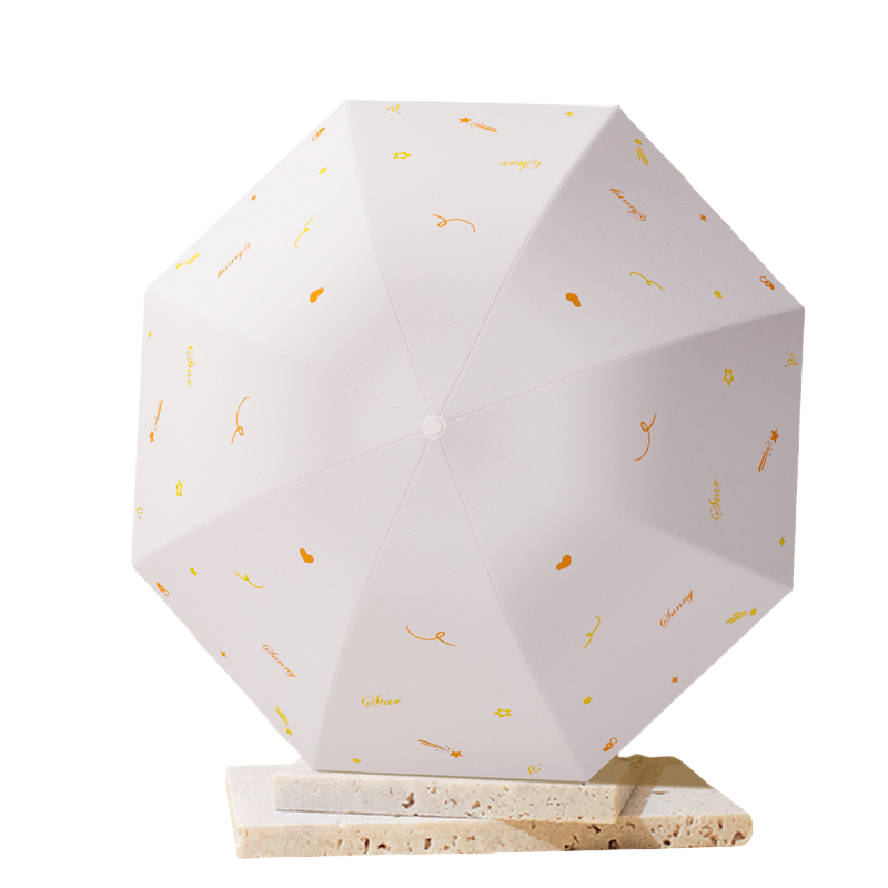 丰懋 小清新黑胶防晒UPF50+太阳伞晴雨两用雨伞 FXYB17 67*97cm  常规流星霞绡粉（单位：把）