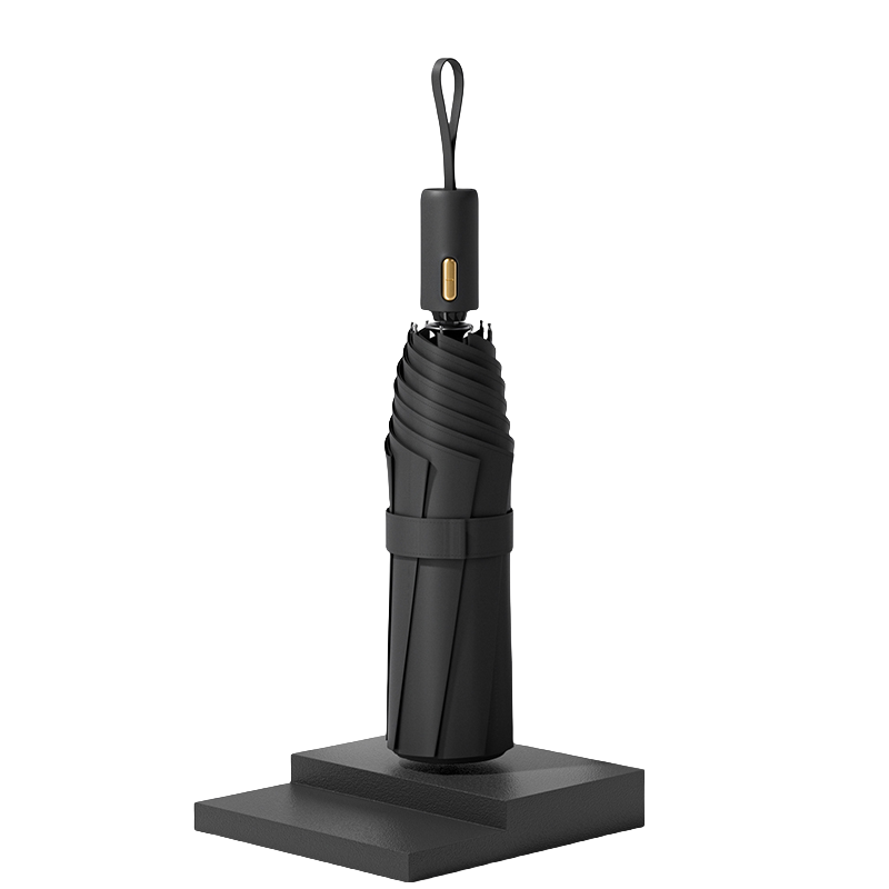 丰懋 全自动晴雨两用黑胶防晒太阳伞折叠高级感雨伞 FXYB3106 57*98cm 商务黑（单位：把）