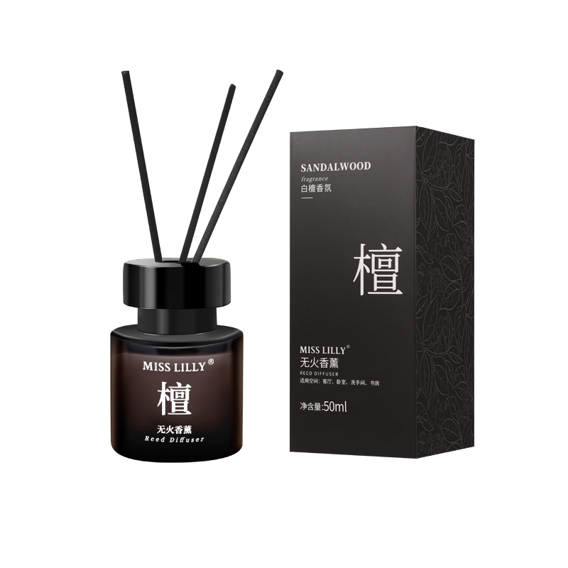 蜜斯莉 MISS LILLY 香薰 白檀无火 50ml 曜石黑（单位：瓶）