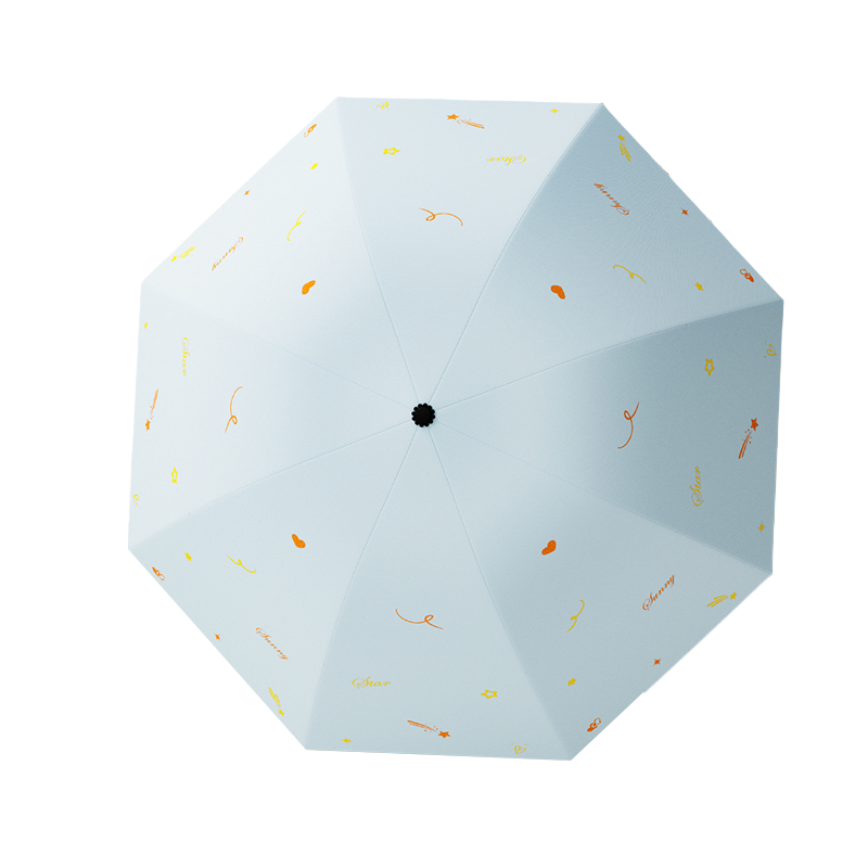 丰懋 流星系列轻便便携折叠黑胶防晒晴雨两用雨伞 FXYB1107 67*97cm  8骨手动静谧蓝（单位：把）