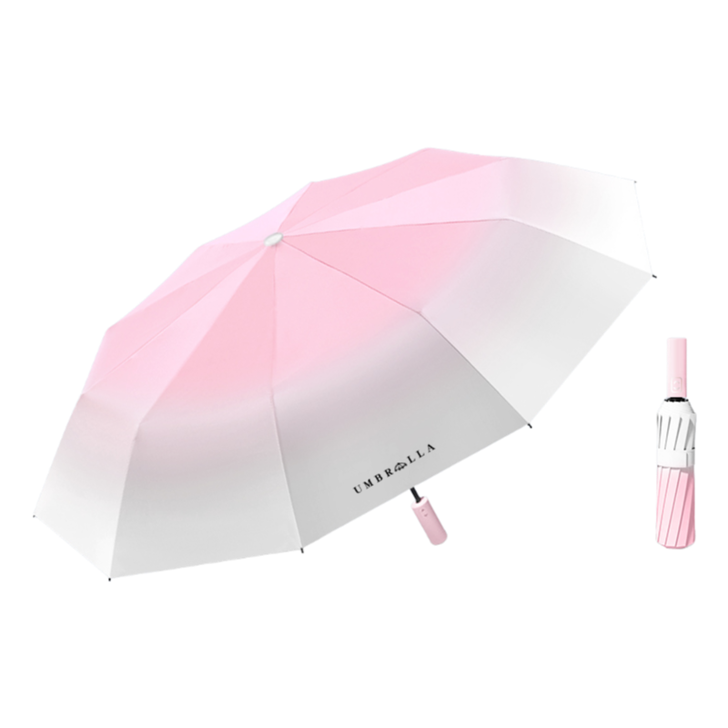 丰懋 盐系渐变晴雨两用大号防晒UPF50+防紫外线太阳伞折叠雨伞 FXYB3129 66*105cm  10骨自动渐变樱花粉（单位：把）