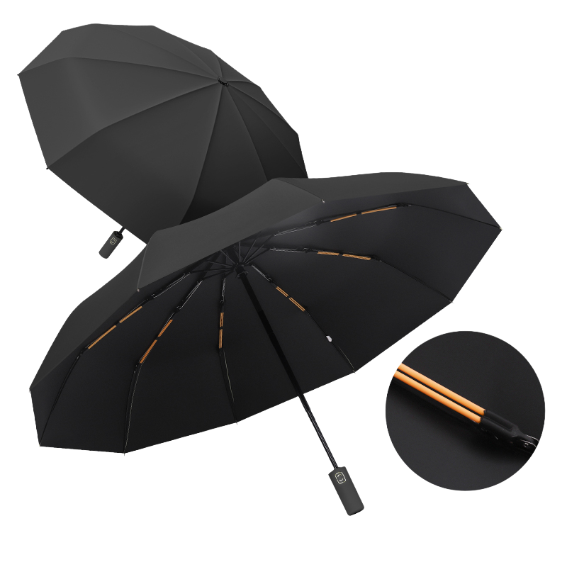 丰懋 防晒UPF50+遮阳伞大号晴雨两用雨伞 FXYB3100 64*103cm  10k双骨自动商务黑（单位：把）