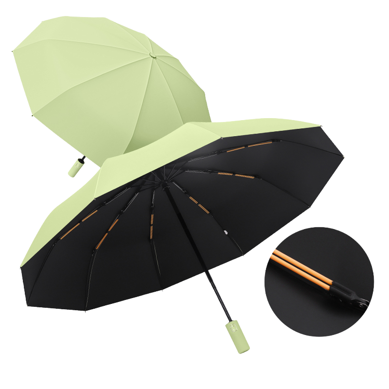 丰懋 防晒UPF50+遮阳伞大号晴雨两用雨伞 FXYB3100 64*103cm  10k双骨自动抹茶绿（单位：把）