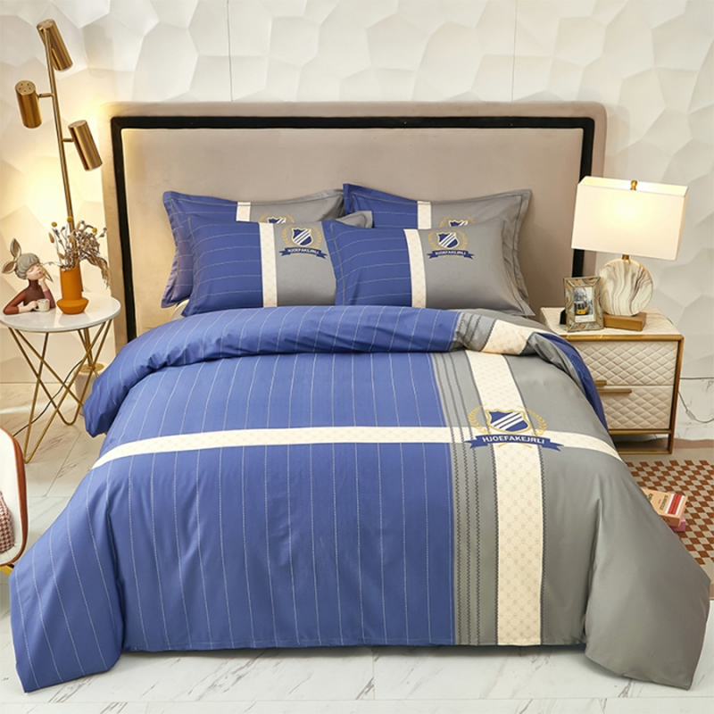 洁丽雅（Grace） 伯爵长绒棉四件套 JLY-T079 200*230CM  宝石蓝（单位：套）