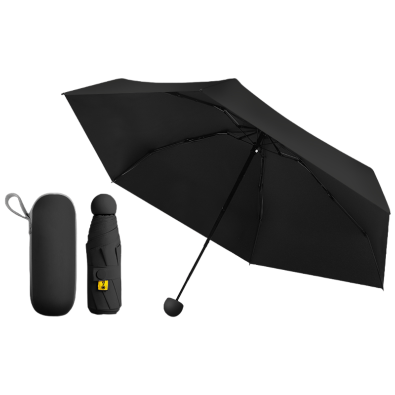 丰懋 胶囊伞防晒UPF50+太阳伞折叠防紫外线雨伞 FXYB2501-2 50*90cm 6骨5折手动曜石黑（单位：把）