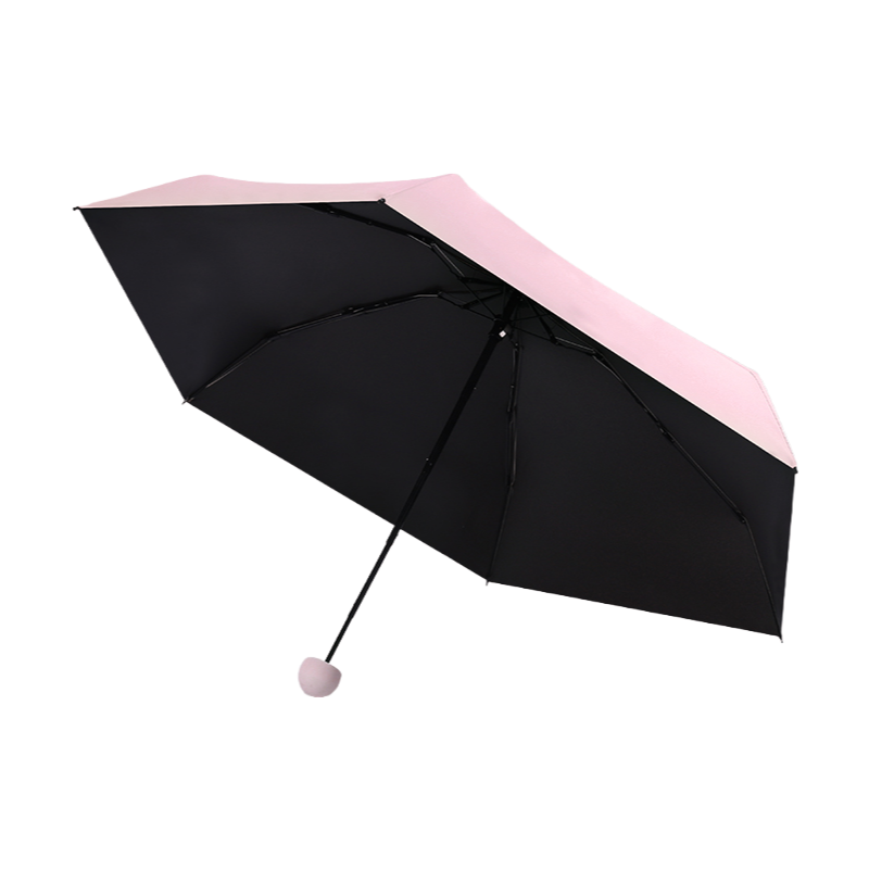 丰懋 胶囊伞防晒UPF50+太阳伞折叠防紫外线雨伞 FXYB2501-2 50*90cm  6骨5折手动樱桃粉（单位：把）