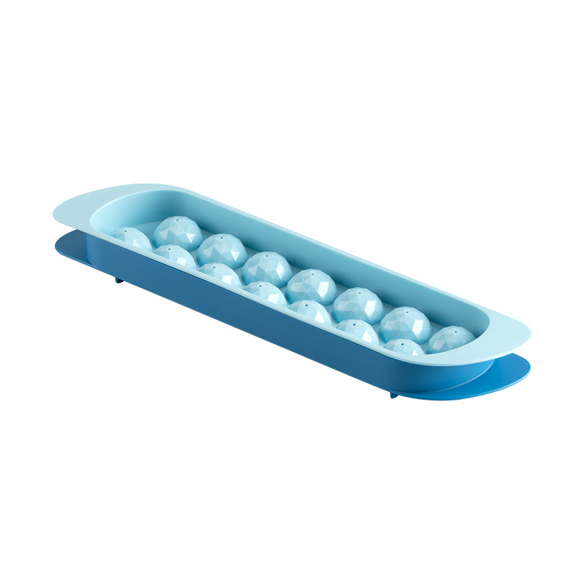 茶花（CHAHUA） 多菱球形制冰盒-14格 011005 31*7.4*4cm 宝石蓝（单位：个）