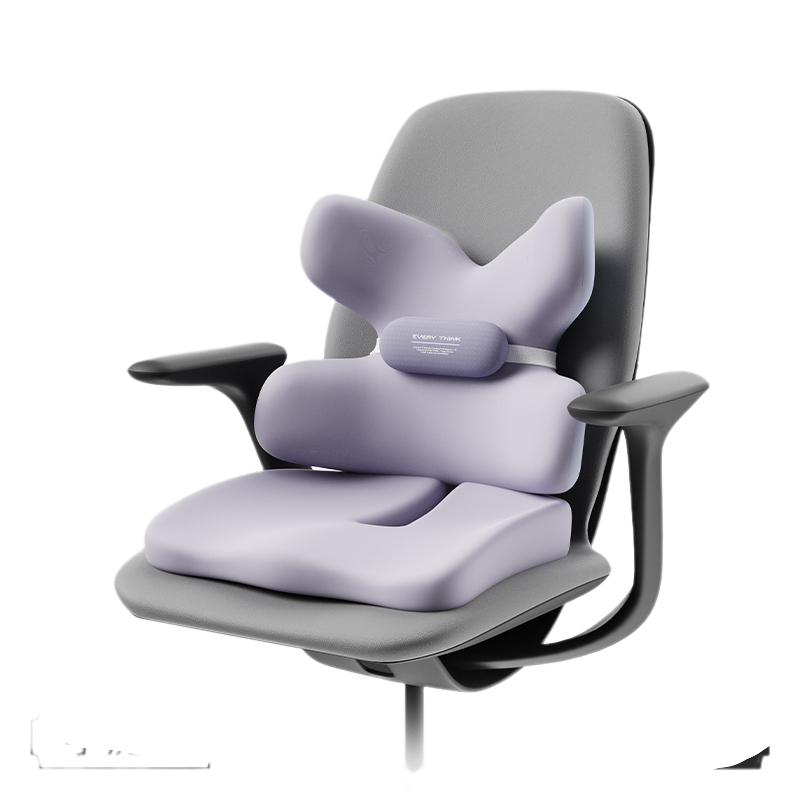 脑洞氛子（EVERYTHINK） 办公套装 HS2 pro+HZ2 （蝴蝶腰靠1个+坐垫1个）*1套 芋泥紫（单位：组）