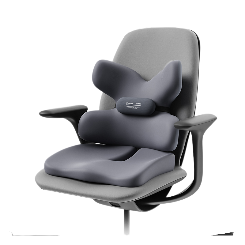 脑洞氛子（EVERYTHINK） 办公套装 HS2 pro+HZ2 （蝴蝶腰靠1个+坐垫1个）*1套 珍珠黑（单位：组）