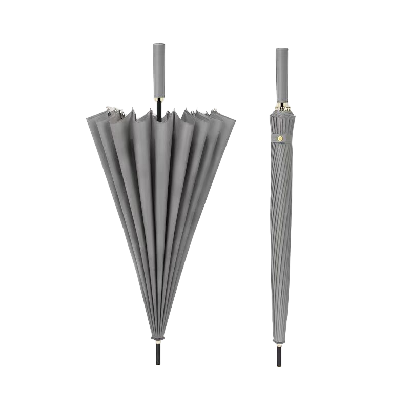 太空灰24骨自动直杆伞