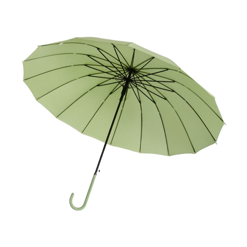 丰懋 长柄抗风雨伞大号16骨文艺女轻便易携抗风伞商务雨伞 FXYB12 86*105cm 长伞绿色（单位：把）