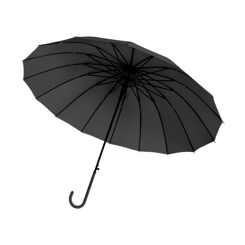 丰懋 长柄抗风雨伞大号16骨文艺女轻便易携抗风伞商务雨伞 FXYB12 86*105cm  长伞黑色（单位：把）