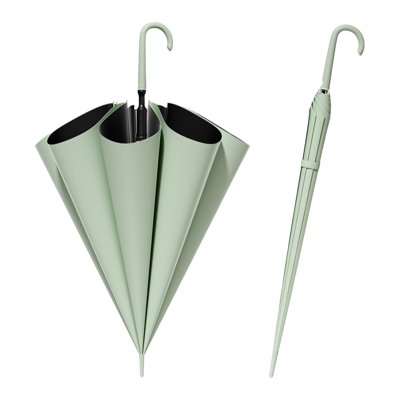 丰懋 男女日系直杆长柄大号双人雨伞两用遮阳雨伞 FXYB08 85*105cm 云杉绿一键开伞（单位：把）