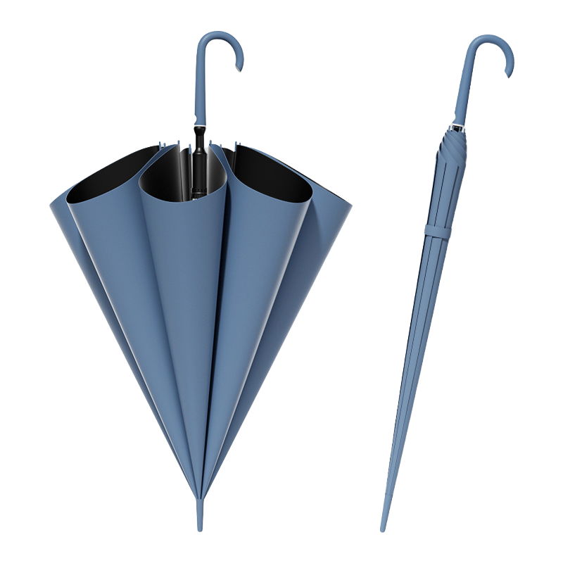 丰懋 男女日系直杆长柄大号双人雨伞两用遮阳雨伞 FXYB08 85*105cm  静谧蓝一键开伞（单位：把）