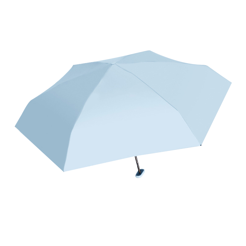 丰懋 小巧便携卡片六折扁伞遮阳防晒女晴雨两用雨伞 FXYB06 52.5*90cm 云水蓝扁卡片伞（单位：把）