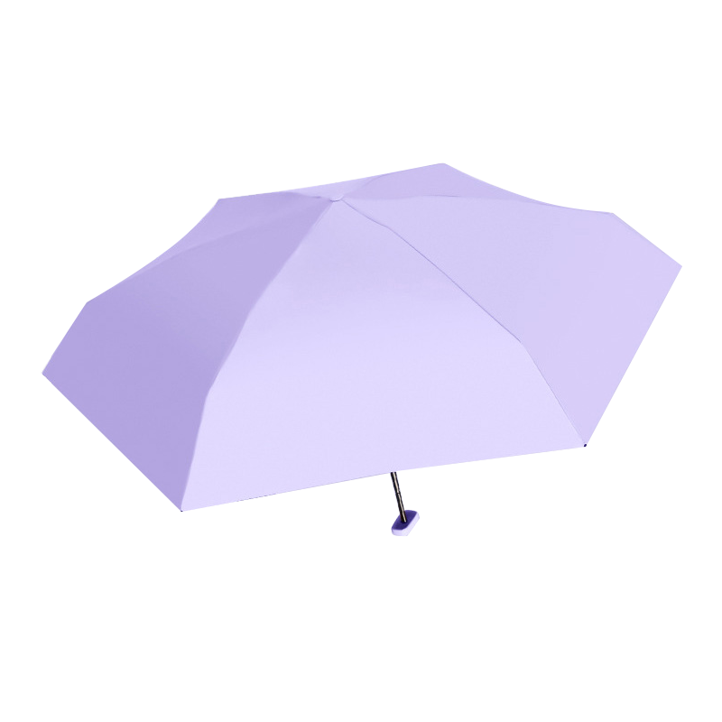 丰懋 小巧便携卡片六折扁伞遮阳防晒女晴雨两用雨伞 FXYB06 52.5*90cm  熏衣紫扁卡片伞（单位：把）