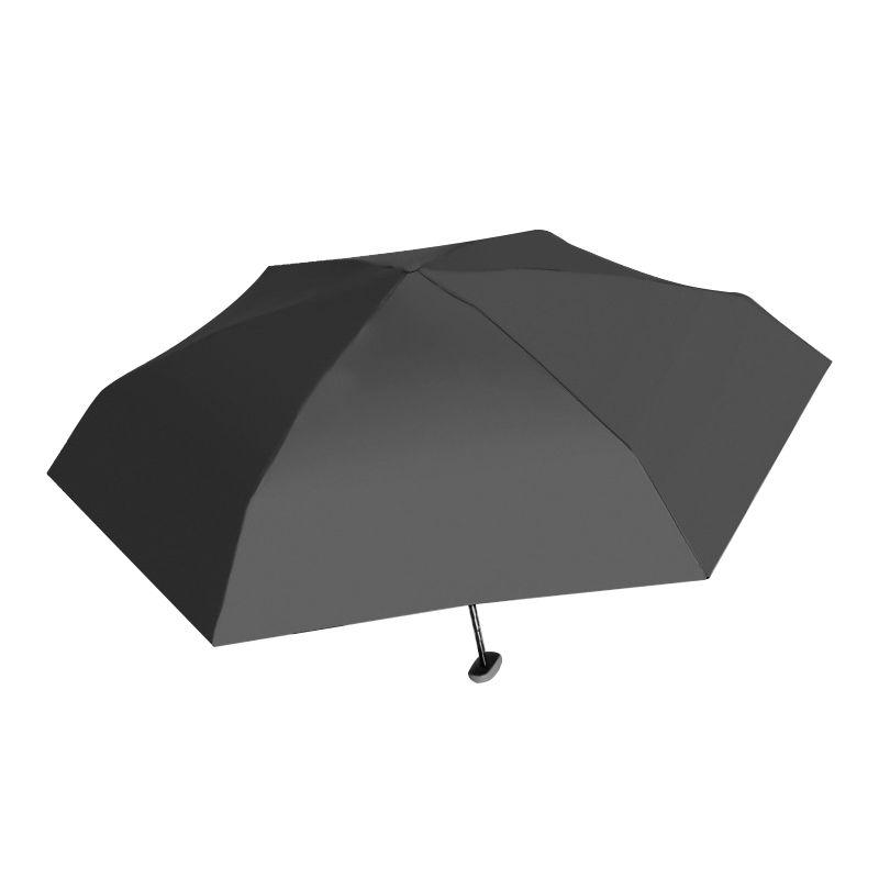 丰懋 小巧便携卡片六折扁伞遮阳防晒女晴雨两用雨伞 FXYB06 52.5*90cm  玄谭黑扁卡片伞（单位：把）