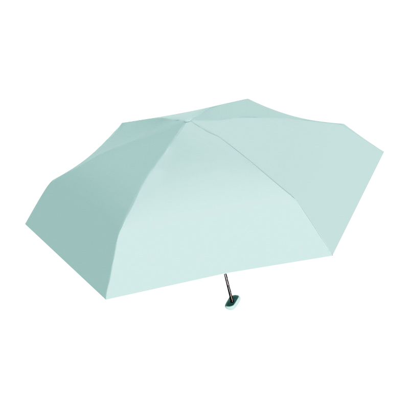 丰懋 小巧便携卡片六折扁伞遮阳防晒女晴雨两用雨伞 FXYB06 52.5*90cm  晨雾绿扁卡片伞（单位：把）
