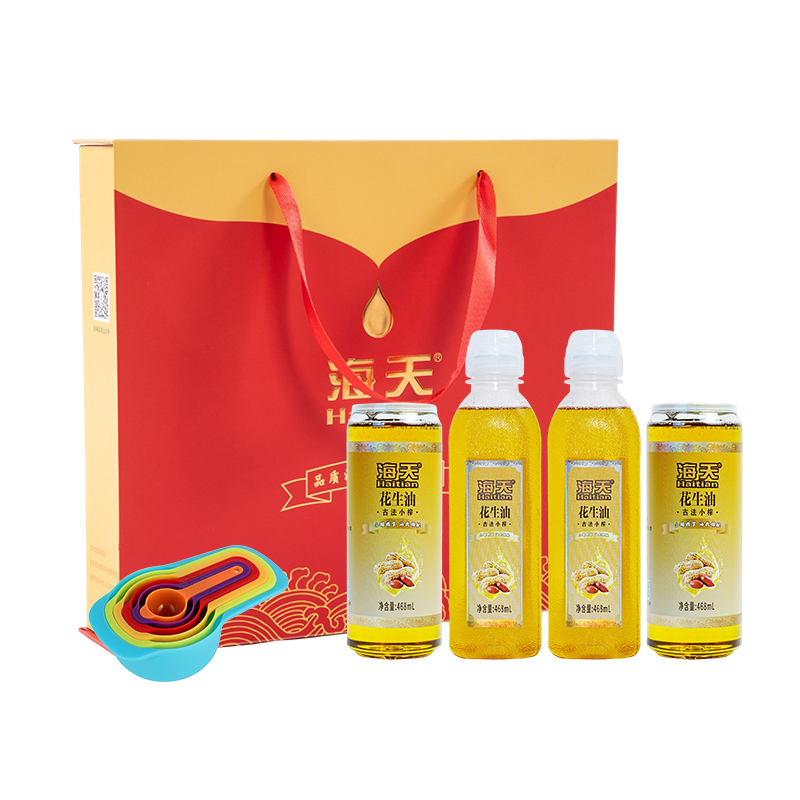 海天 花生油 HT-H403 468ml*2尖叫壶+468ml*2易拉罐 金色（单位：盒）