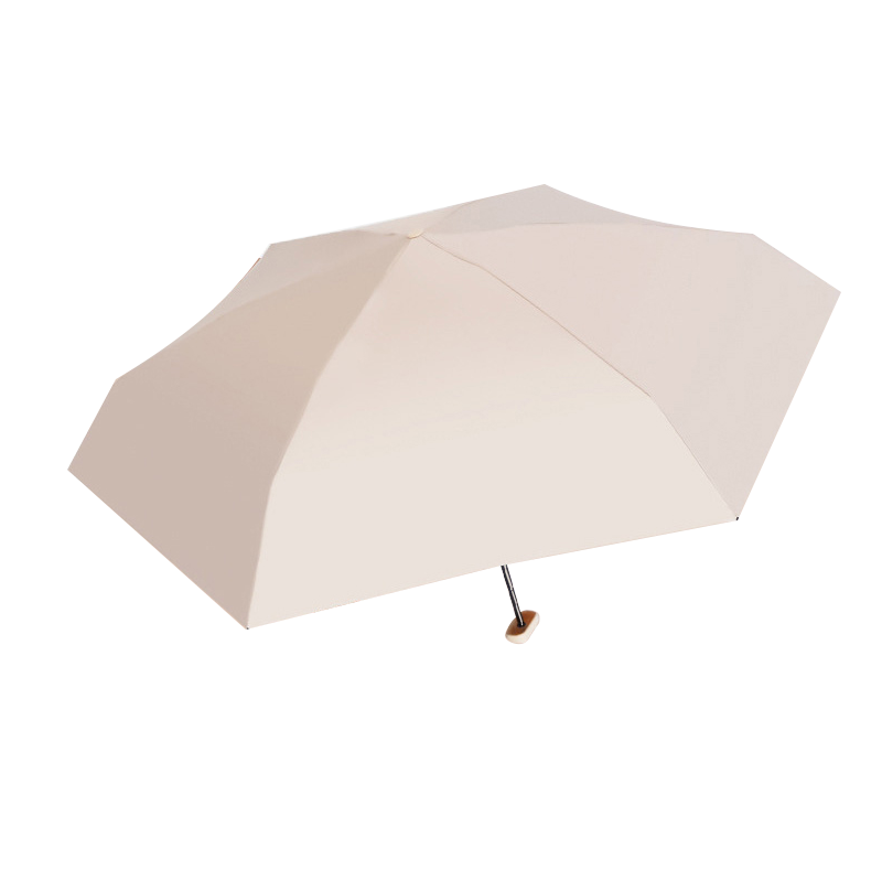 丰懋 小巧便携卡片六折扁伞遮阳防晒女晴雨两用雨伞 FXYB06 52.5*90cm  梧桐米扁卡片伞（单位：把）