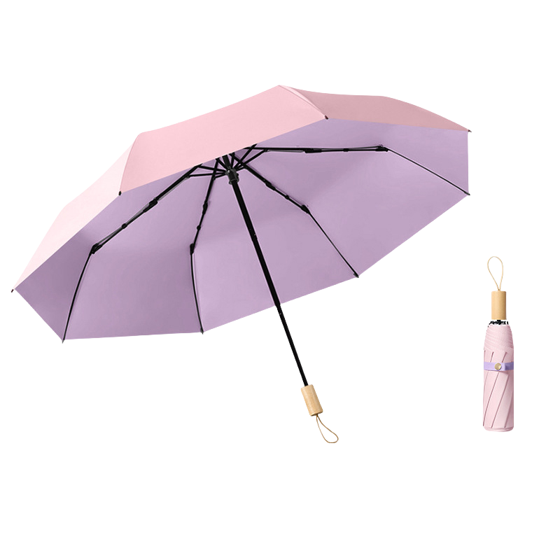 丰懋 小清新遮阳太阳伞晴雨两用升级彩胶雨伞 FXYB13 60*98cm 白桃乌龙（单位：把）